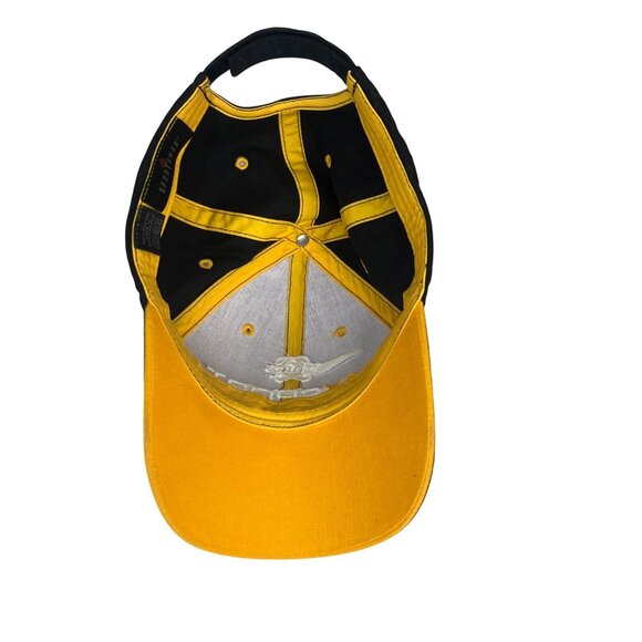 Sportsman MX Sport Baseball Cap Embroidered Logo Black Yellow Adjustable - Picture 4 of 7